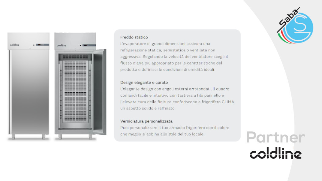 PRODOTTO/I: Frigorifero per pasticceria Clima 650 lt -2°+10°C A80/1MJ COLDLINE