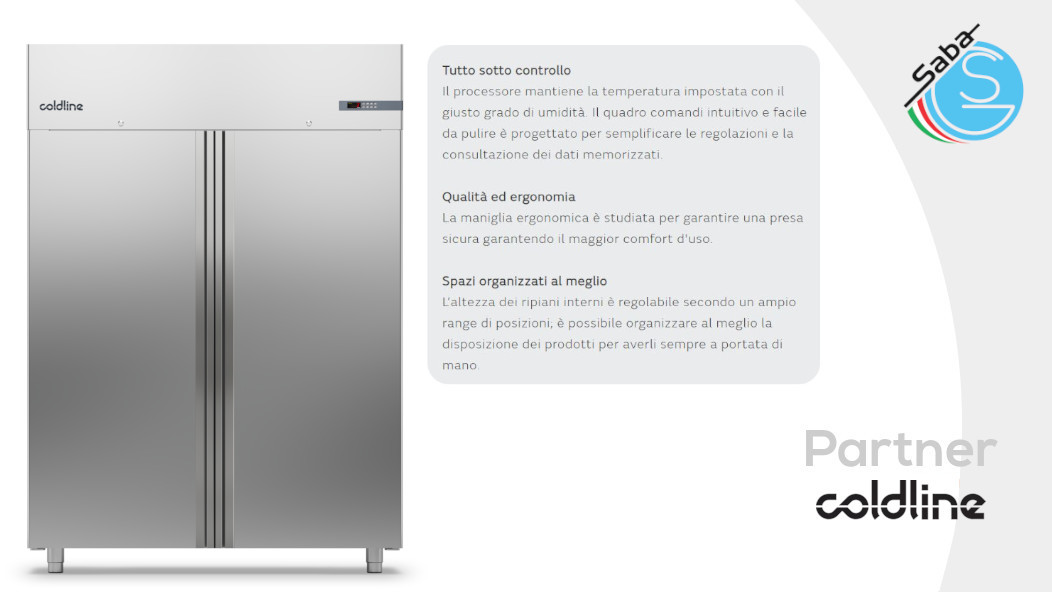 PRODOTTO/I: Armadio freezer Master 1200 lt -18°-22°C A120/2B COLDLINE