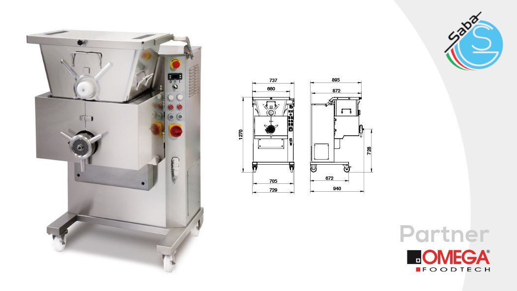 PRODOTTO/I: TRITACARNE REFRIGERATO CON MESCOLATORE C/E902 R OMEGA