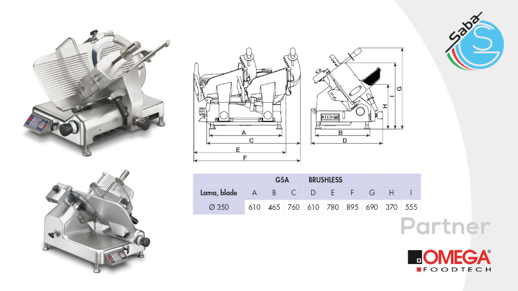PRODOTTO/I: Affettatrice automatica a gravità G5A OMEGA