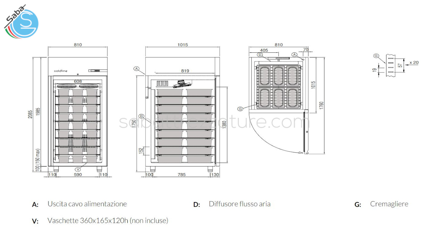 Offerta Armadio Ice 900 -10°-30°c 1 Porta A90 1tg Coldline 