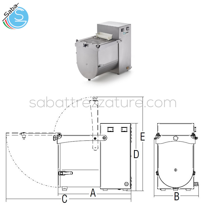 OFFERTA: Mescolatore da banco La Felsinea ME 20 M Banco - Alimentazione monofase - Potenza 370/0,5 Watt/Hp - Dimensione vasca 270x300 mm - Capacità vasca 15/20 kg/lt - Dimensioni massime d'ingombro L337xP845xH633 mm - Peso 27 kg