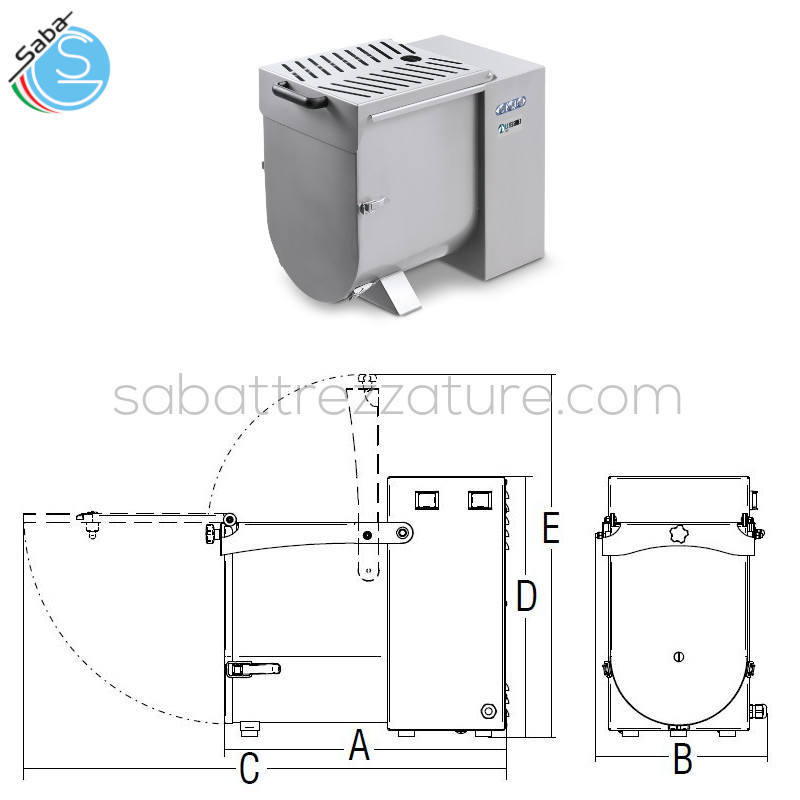 OFFERTA: Mescolatore da banco La Felsinea ME 30 M Banco - Alimentazione monofase - Potenza 1100/1,5 Watt/Hp - Dimensione vasca 300x400 mm - Capacità vasca 30/42 kg/lt - Dimensioni massime d'ingombro L365xP1120xH975 mm - Peso 49 kg