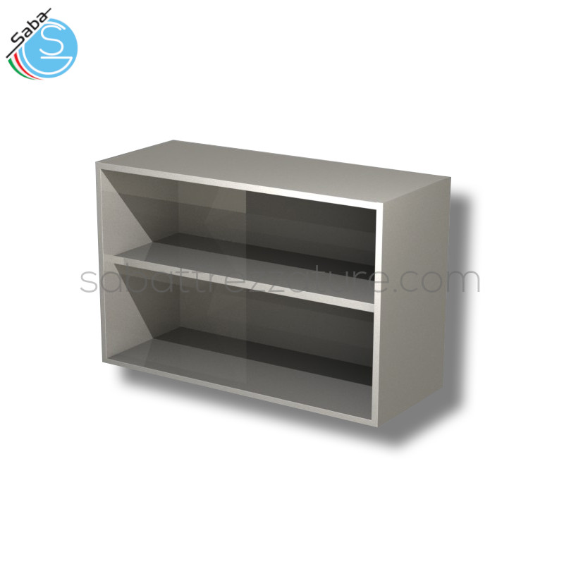 OFFERTA: Pensile inox a giorno 1 ripiano 60x40x65H cm - Interamente in Acciaio Inox AISI 304 - Peso 16 kg