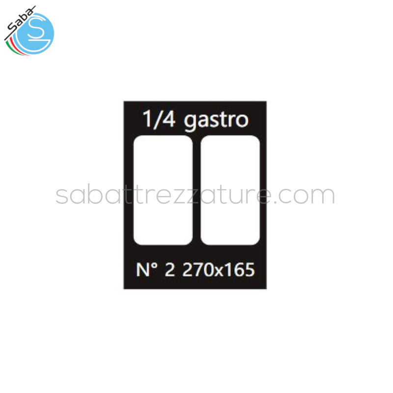 OFFERTA: Stampo 1/4 gastro - N° 2 270x165 mm per Termosigillatrice TR 43 SA Pneumatica