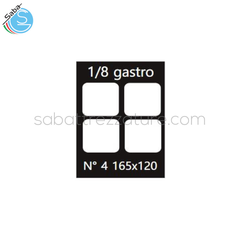 OFFERTA: Stampo 1/8 gastro - N° 4 165x120 mm per Termosigillatrice TR 43 SA Pneumatica