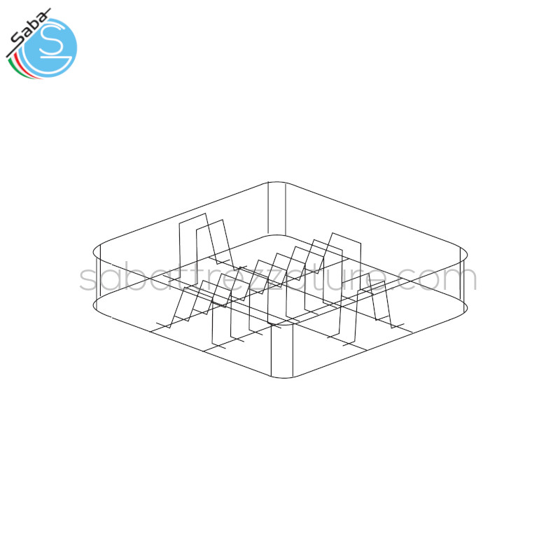 OFFERTA: Cesto piatti (12 piatti) 400x400x120H mm C31 DIHR