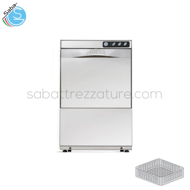 OFFERTA: Lavabicchieri professionale elettromeccanica in acciaio inox AISI 304 - 1 Programma - Alim. Monofase - Potenza 2,6 kW - Altezza bicchiere 275 mm - Cesto bicchieri 370x370x130H mm - Dimensioni 420x490x650H mm - Peso 30 kg