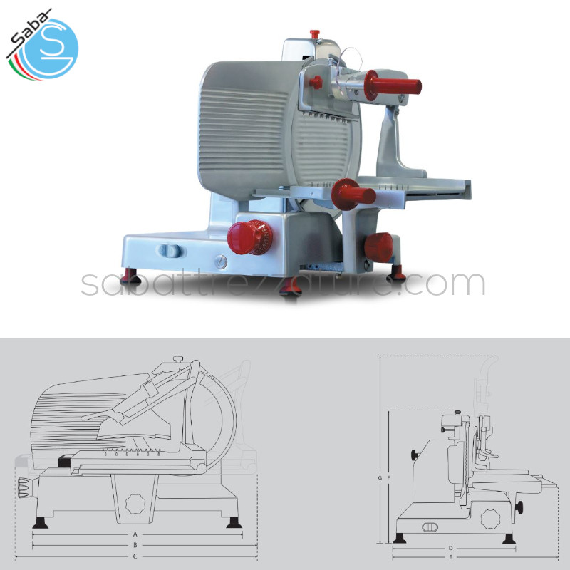 OFFERTA: Affettasalumi verticale AF370H VS SWEDLINGHAUS - Capacità taglio 300x255 mm | ø 260 mm - Spessore di taglio 0÷16 mm - Peso 45 kg - Motore 0,37 kw - Lama diametro 370 mm - Dimensioni piatto 310x260 mm - Alimentazione monofase