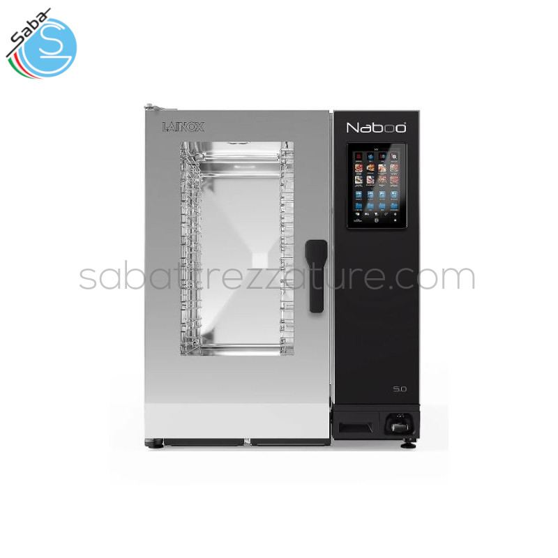 OFFERTA: Forno Lainox Naboo 5.0 NAE101B - 10 x 1/1 GN - 10 x EN1 (600 x 400) - Elettrico a vapore diretto - Generatore di vapore optional - Comandi con schermo touch screen - Cotture automatiche interattive - Dim. esterne L x P x H mm 852 x 797 x 1055