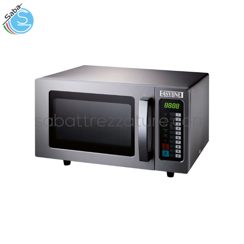 OFFERTA: Forno microonde professionale con comandi digitali - 100 programmi registrabili e 5 livelli di potenza - Capacità della camera di cottura 25 L GN2/3 - Dimensioni macchina (mm) 510 x 440 x 310(h) mm - Peso netto kg 15