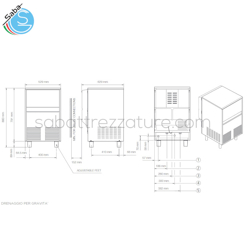 OFFERTA Fabbricatore di Ghiaccio 85 kg SMI 80 A SIMAG