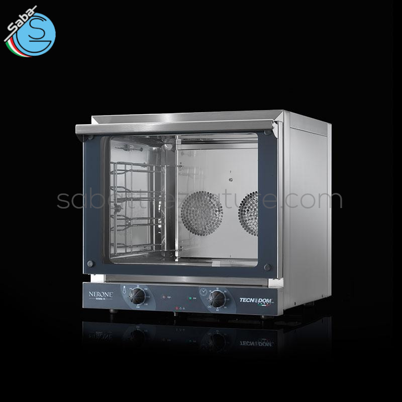 OFFERTA: Forno a convezione porta a ribalta 4 teglie TECNODOM - Porta a ribalta - Capienza 4 teglie o griglie 600 x 400 mm o GN 1/1 - Dimensioni esterne (LXPXH) 780 x 795 x 350 mm - Potenza elettrica totale 5,4 Kw - Alimentazione Trifase - Peso netto 44 Kg