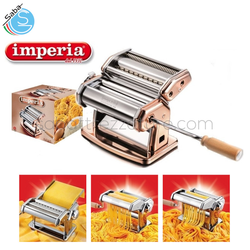 OFFERTA: Macchina per pasta manuale Imperia iPasta la RAME 117 - Permette di preparare la sfoglia in sei diversi spessori e due tipi di pasta: tagliatelle e fettuccine.