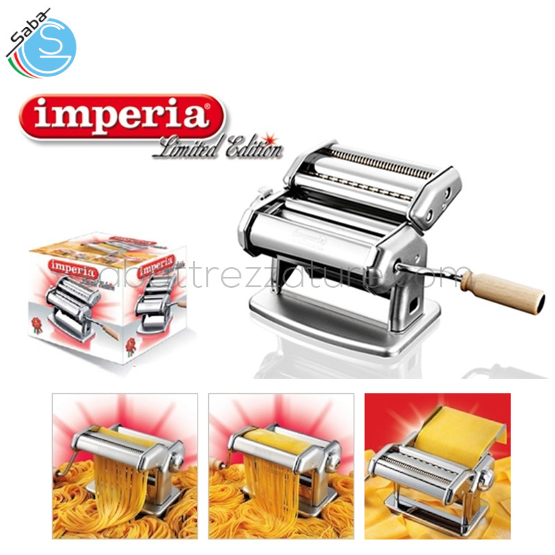 OFFERTA: Macchina per pasta manuale Imperia iPasta Limited Edition 110 - Permette di preparare la sfoglia in sei diversi spessori e due tipi di pasta: tagliatelle e fettuccine.