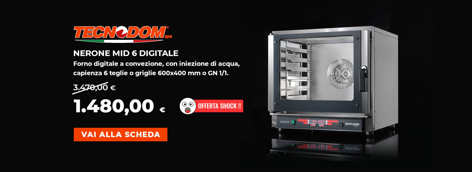 Forno digitale a convezione NERONE MID 6 TECNODOM